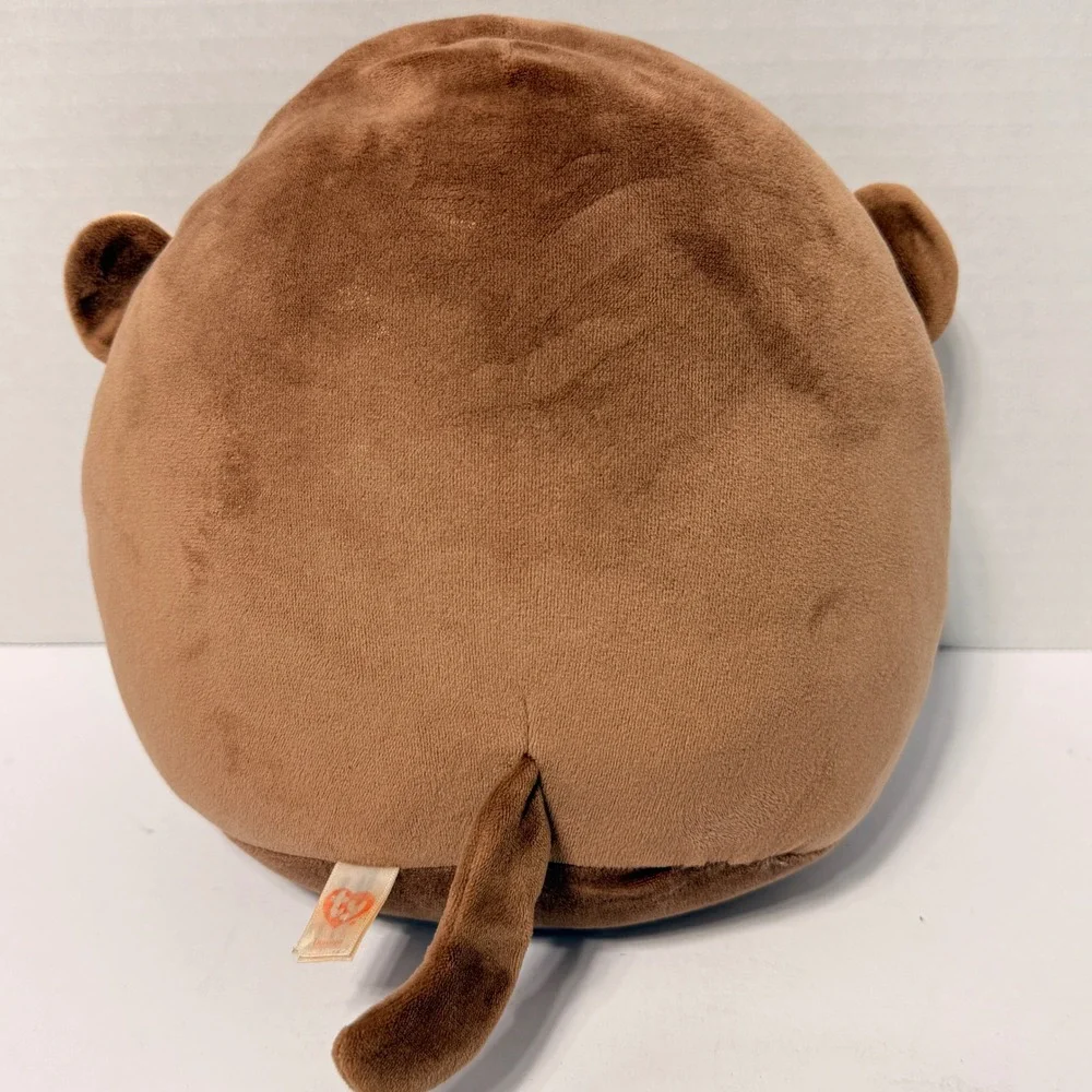 Ty Squish-a-Boos Coconut Monkey Brown Plush Stuffed Animal Gold Glitter‎ Eyes